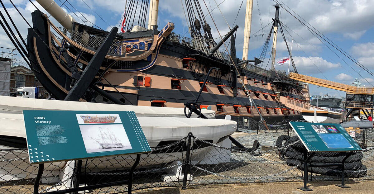 Marcon and Haley Sharpe Design celebrate HMS Victory Gallery opening.